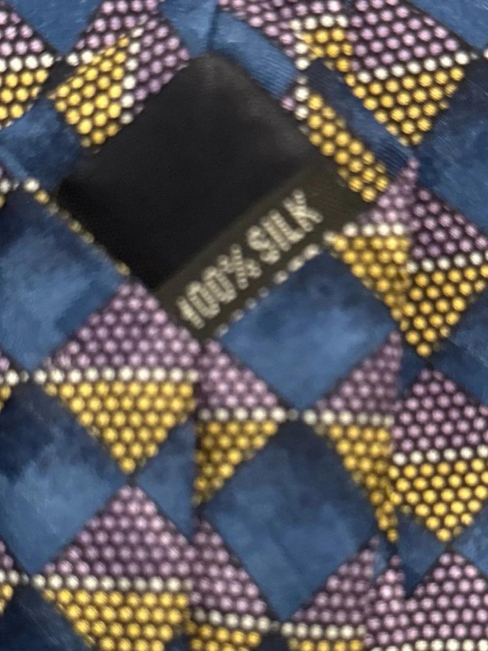 Conte di Milano 100% silk Classic Blue Patterned Men's Tie